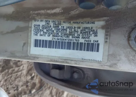 1996 Geo Prizm Lsi from USA, damaged, VIN 1Y1SK5264TZ001763